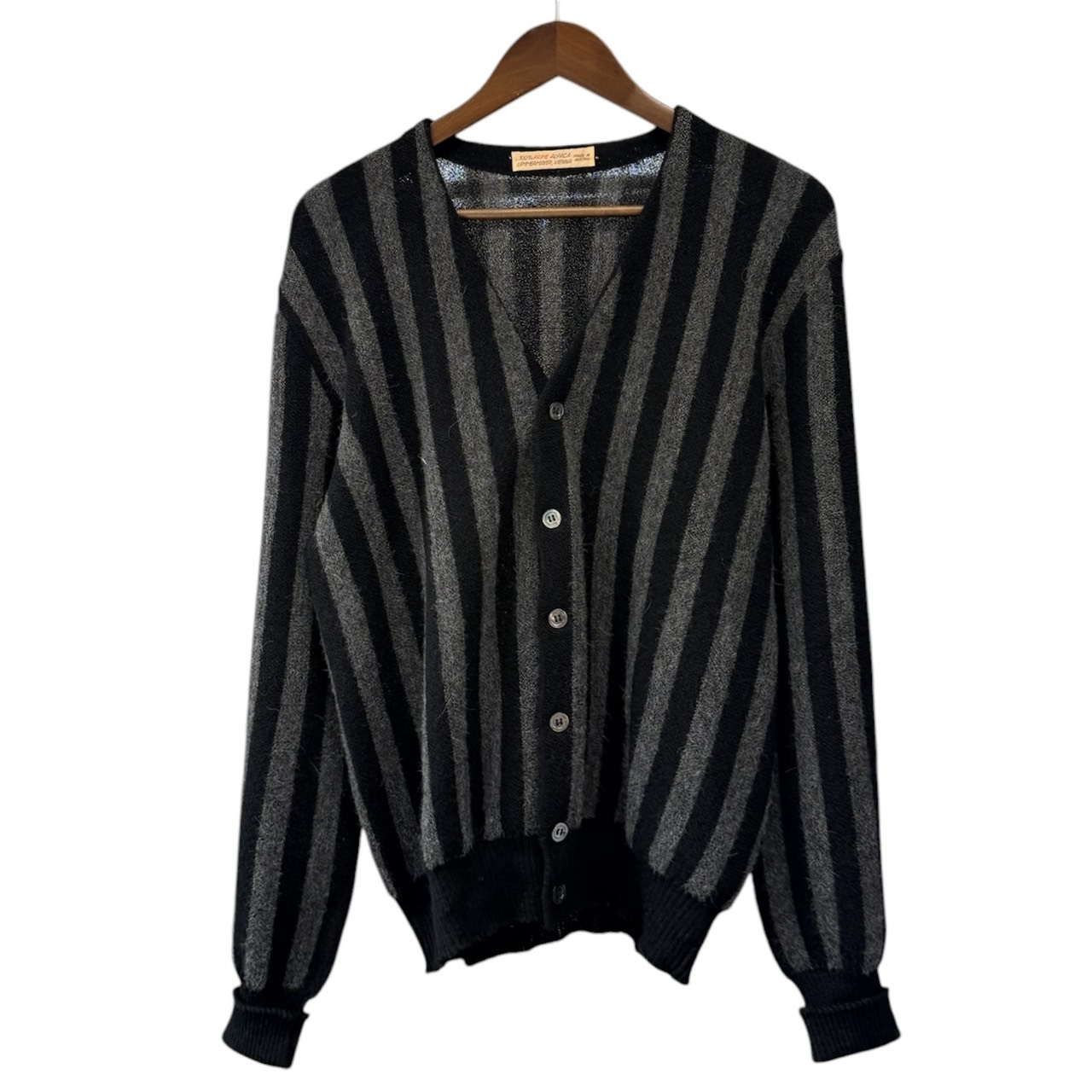 FANNI LEMMERMAYER for ANATOMICA ファニレママイヤー アナトミカ 2PLY STRIPE CARDIGAN 2トーンストライプカーディガン ブラック×グレー 買取実績