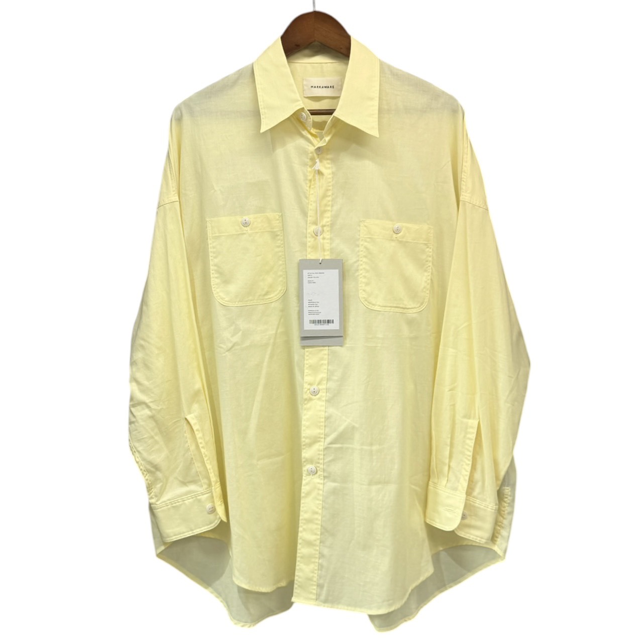 MARKAWARE マーカウェア 24SS MA TENT LONG SHIRT テントロングシャツ A24A-18SH01C 2 イエロー 買取実績