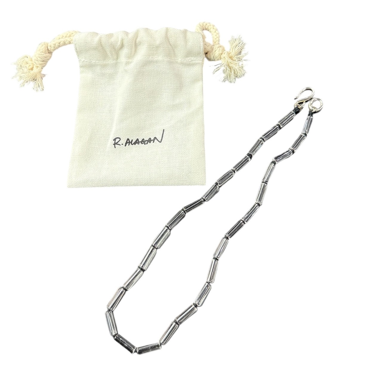 R.ALAGAN ララガン SMALL TUBE CRYSTAL NECKLACE スモールチューブクリスタルネックレス シルバー F 買取実績