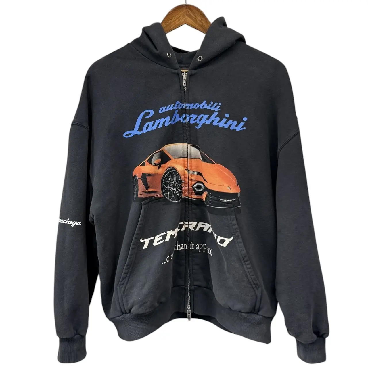 定価22万円:balenciaga × ランボルギーニコラボ ジップパーカー　L BALENCIAGA×Automobili Lamborghini バレンシアガ ランボルギーニ