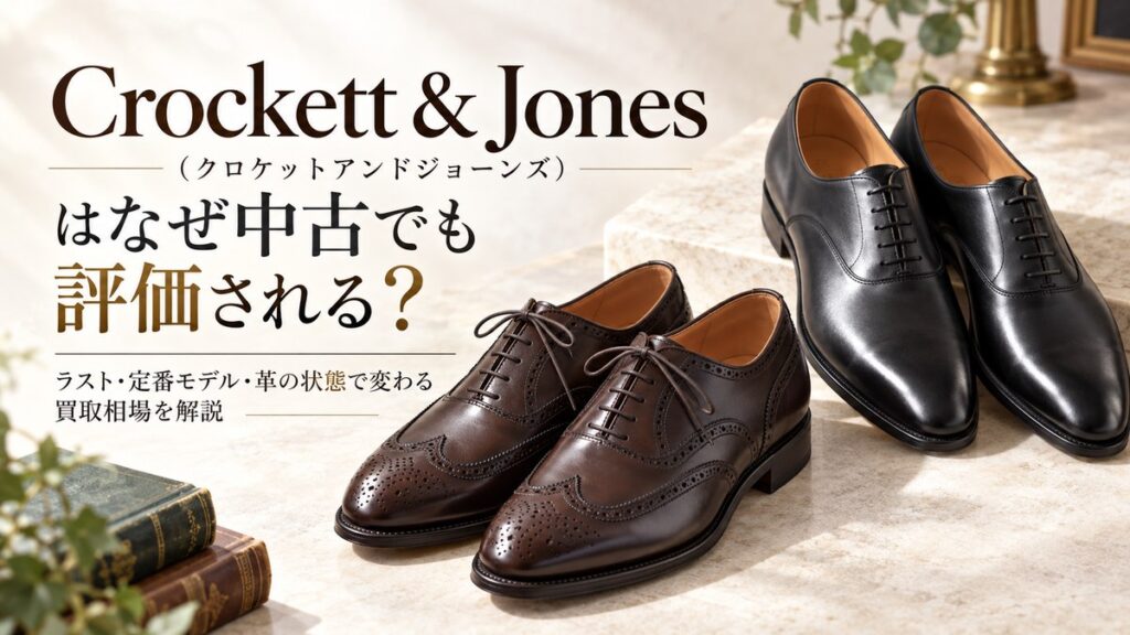 クロケット&ジョーンズの黒と茶色の革靴|ラスト・定番モデル・革の状態で変わる中古買取相場を解説
