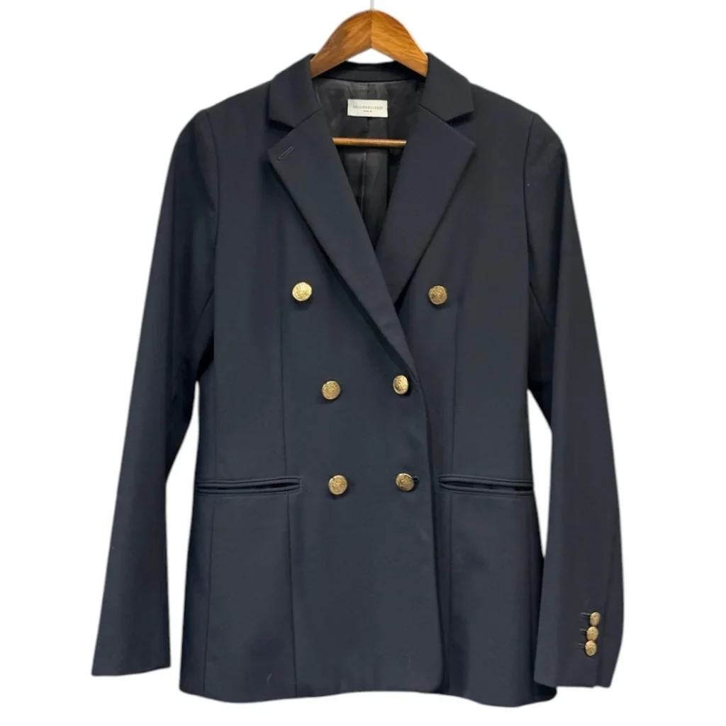 Deuxieme Classe ドゥーズィエムクラス 17AW HIGHTWIST JACKET ダブルブレストテーラードジャケット 金ボタンジャケット 38 ネイビー 買取実績