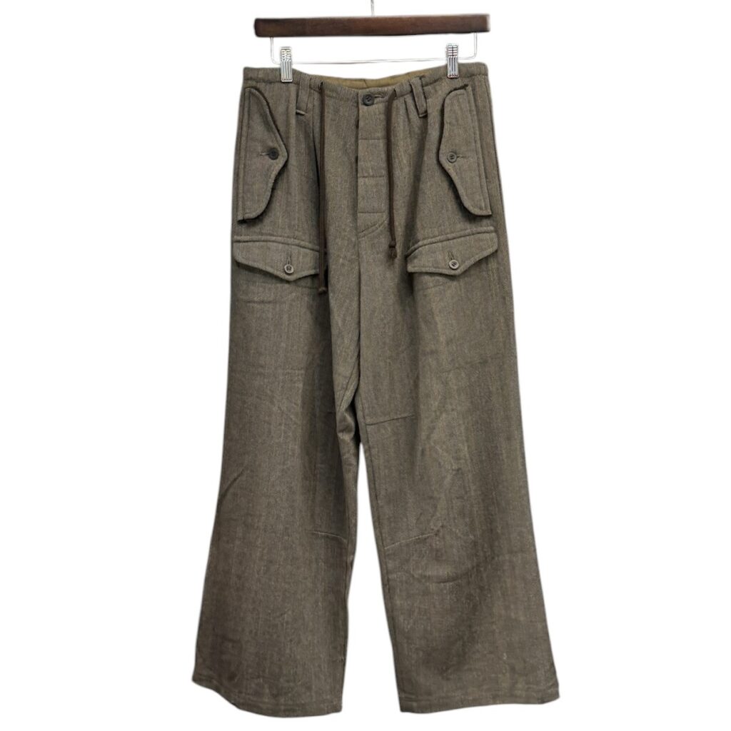DRIES VAN NOTEN ドリスヴァンノッテン 98AW ヘリンボーンウールイージーワイドパンツ 46 グレー 買取実績